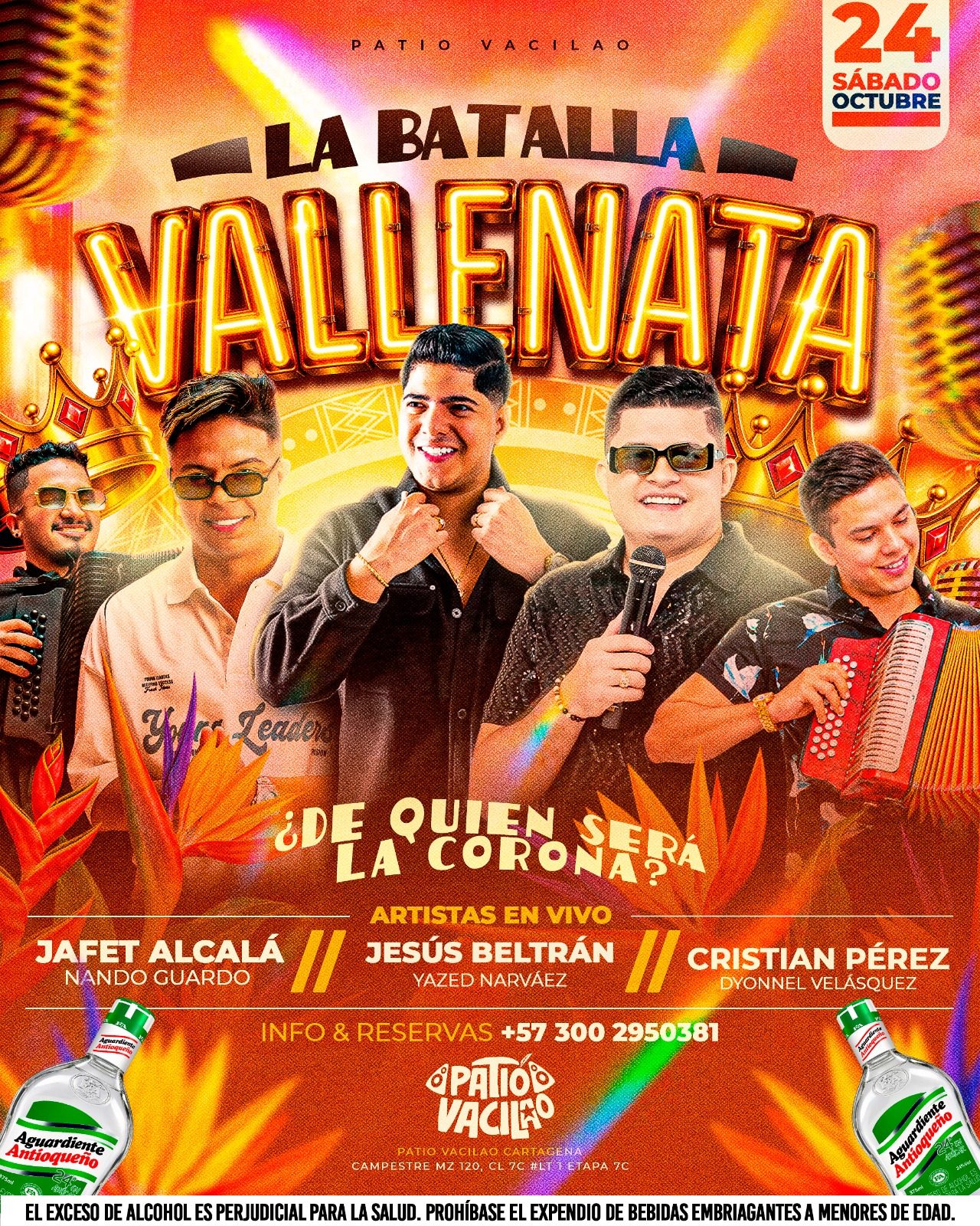 Flyer de La Batalla Vallenata