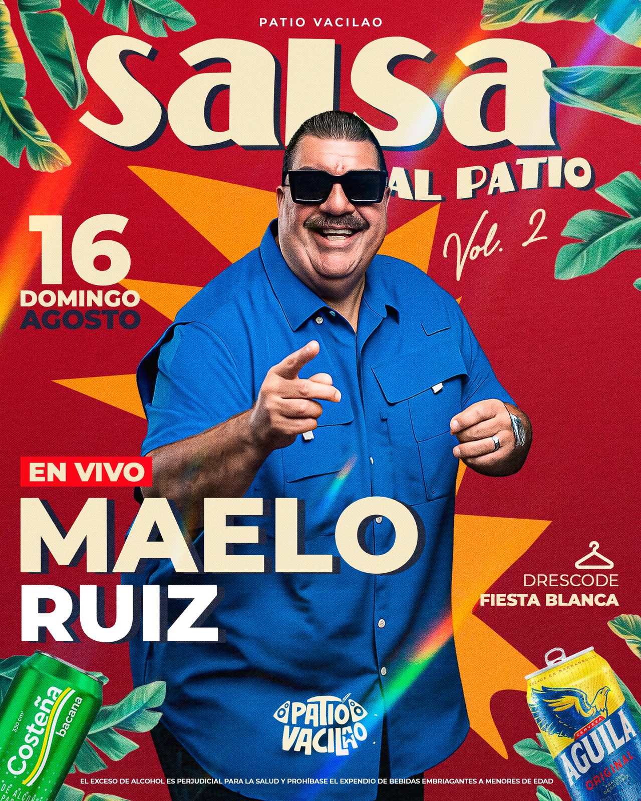 Flyer de Salsa al Patio Vol. 2 — Maelo Ruiz